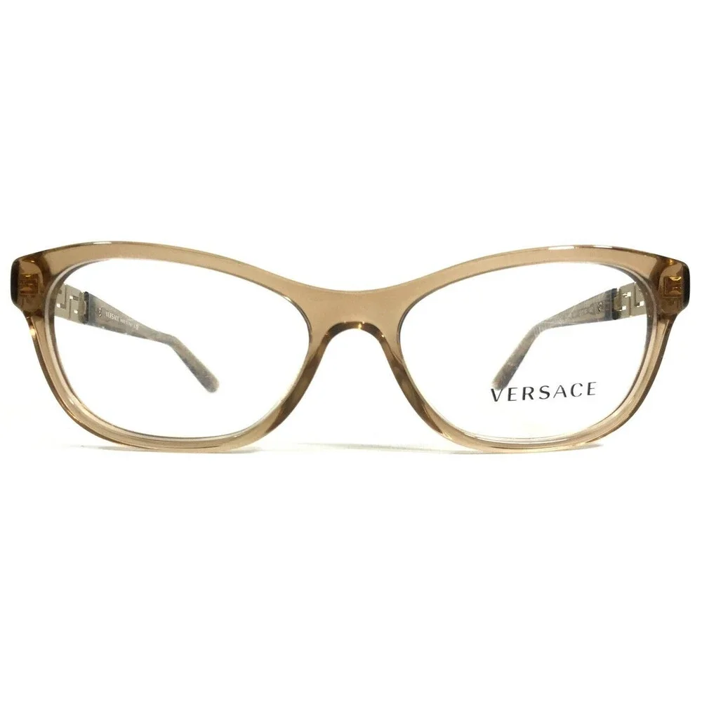 Versace Eyeglasses Frames MOD. 3212-B 617 Clear Brown Gold Crystals 52-16-140